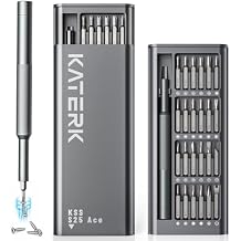 KATERK 25-in-1 Small Screwdriver Set - Precision Mini Eyeglass Repair Tool Kit with Magnetic for Glasses, Laptop, iPhone, Macbook, Computer, Watch, Xbox, Switch, Electronic, Father Day Gifts for Men