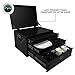 Overland Vehicle Systems Ultimate 39 Piece Utensil Set - Black Powder Coat Universal - 6061 Aircraft-Grade Aluminum Storage Box - Heavy Duty Grab Handles