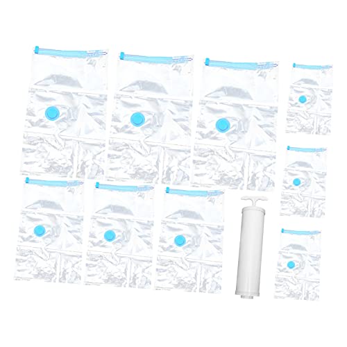 Sac de compression sous vide réutilisable x10 avec pompe pour optimiser vos placards