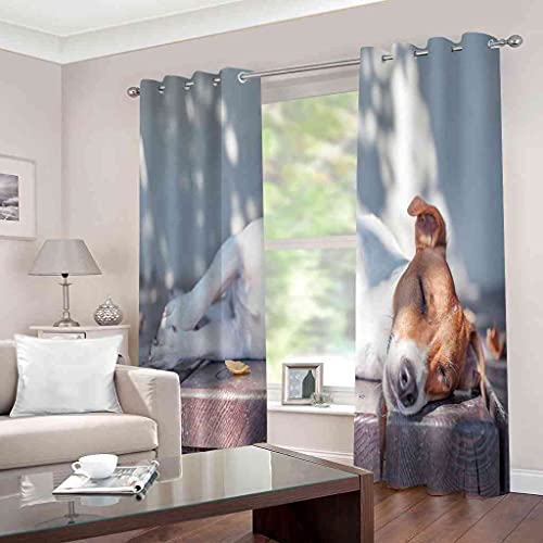 Rideaux occultants épais 100% polyester isolant avec oeillets pour grand salon