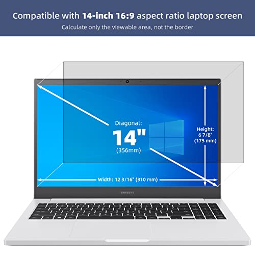 14 Inch Laptop Privacy Screen, Anti Glare Blue Light Privacy Filter, Removable Shield 14in Screen Protector 16:9 Aspect Ratio, Compatible with Lenovo/HP Envy/Dell/Acer/Samsung/Asus/Toshiba by Protescreen - Image 2