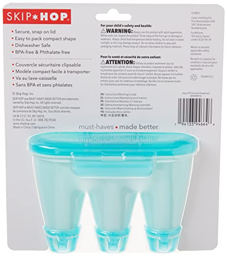 Image of Skip Hop Easy-Fill Formula Dispenser Teal (3 Months to 36 Months)