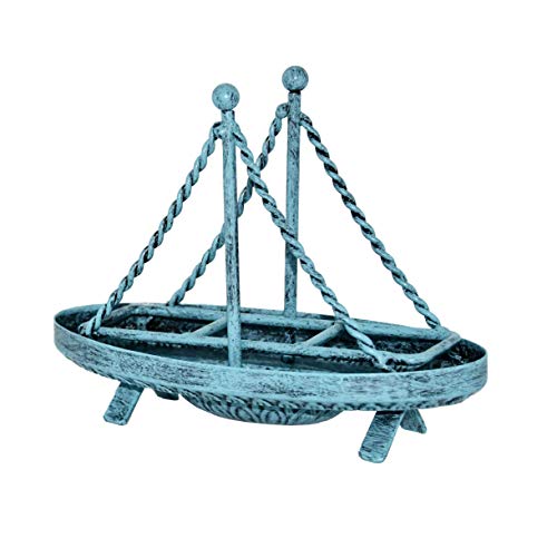 OwlGift-Metal-Sailboat-Shaped-Napkin-Holder-Tabletop-Paper-Towel-Dispenser-Mail-Letter-Sorter-Rack-Document-File-Storage-Turquoise 413yES jV6L