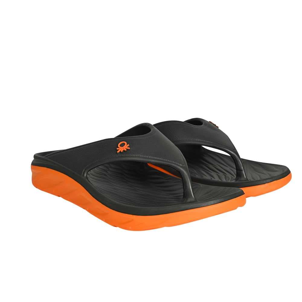 UNITED COLORS OF BENETTON Mens EVA flip flops (Grey/Orange,7 UK) (23P8CFFPM173I90241) (B0C1VNPVJ6) Amazon Price History, Amazon Price Tracker