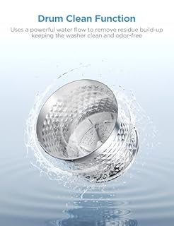 Midea Portable Washing Machine, 0.9 cu. ft with 6 Cycles, Drum Clean, Quick, Stainless Steel Tub, Transparent Lid, LED Display Washing Machine, White