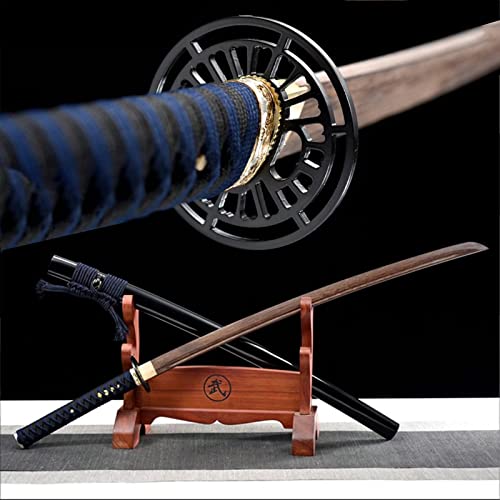Espada samurái Iaido de estilo japonés,Katanas reales,Bokken palisandro natural 103 cm con vaina pintura madera maciza,Katana hecha a mano para entrenamiento,cosplay,decoración del hogar,exhibición