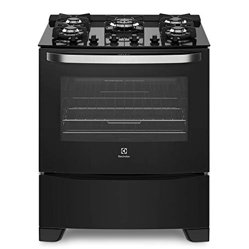 Fogão 5 Bocas Electrolux Prata Automático com Mesa de Vidro e Tripla Chama (76GS)
