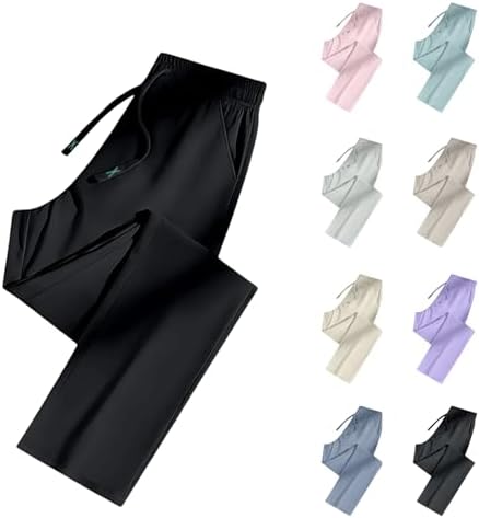 Comfy Pants Women Stretch Quick Drying Sweatpants Lounge Yoga Joggers Hiking Workout Travel Trousers with Pockets