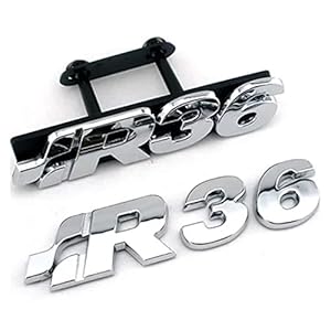 DEMANDER Plastic chroom R32 R35 R36 Logo Auto Rear Boot Tailgate Embleem Auto Front Grille Sticker Fit for Volkswagen…