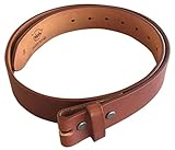  JEAN\'S FRIEND Classic Solid Real Genuine Leather Screws On Belt Ceinture Multi Color Length Size Choices (S 37.4 inch 95 cm, Golden Brown)