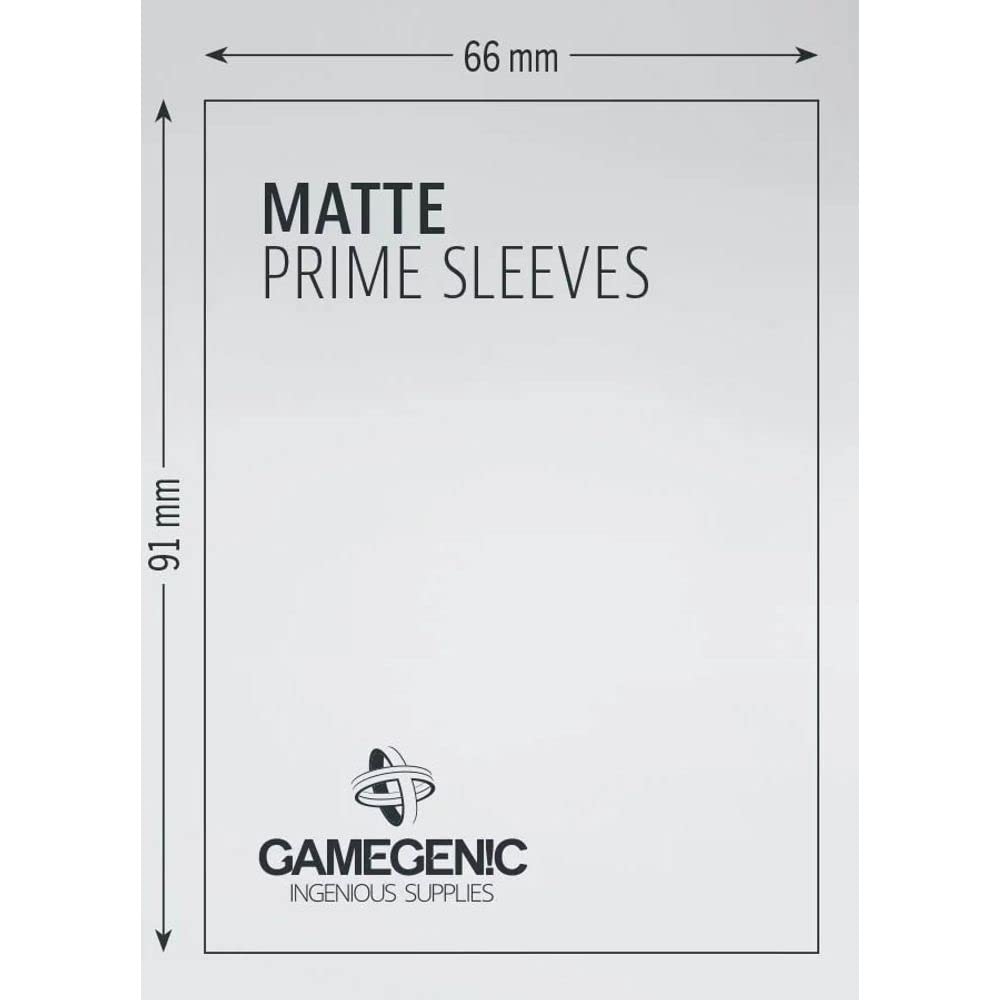 Gamegenic GGS11037ML Matte Prime Sleeves (100-Pack), Dark Grey
