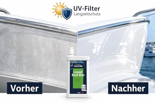 Yachtcare Liquid Boat Wax 500 ml - Flüssiges Bootswachs mit Carnaubawachs für GFK, Gelcoat & Lack, Bootsversiegelung