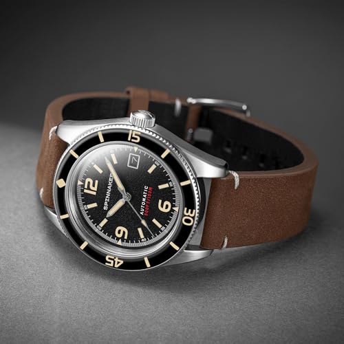Image of Spinnaker Men's 43mm Fleuss Automatic Watch with Leather Strap SP-5055