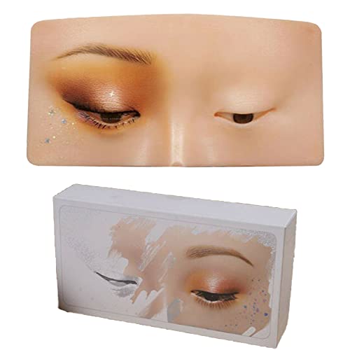 Maniquí de Silicona para Maquillaje Ojos Maniquí de Silicona Cosmetóloga Falsa para Entrenamiento de Práctica de Maquillaje,para Principiantes (1) Cover