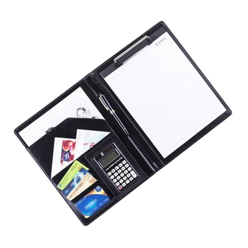 Porte documents cuir PU noir idéal pour vos réunions de bureau