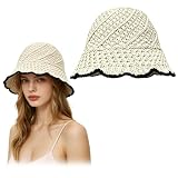 YCZARD Sun Hat for Women - Beach Straw Hat Breathable Summer Beach Sunhat for Women Ladys - Versatile Sun Hats Accessory Beige