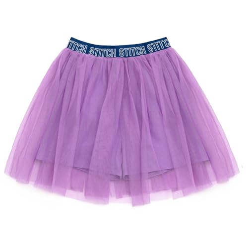 Disney Lilo & Stitch Big Girls Boxy Drop Shoulder T-Shirt and Mesh Tulle Skort Lavender Stitch 14-16 - image 5