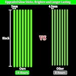 TURNMEON 960 Pack Ultra Bright Glow Sticks Bulk Party Pack Supplies Glow In The Dark Football Valentines Carnival Mardi Gras Day Party Favors Necklace Bracelet with Connector Light Up 14Hrs Long Last - Image 2