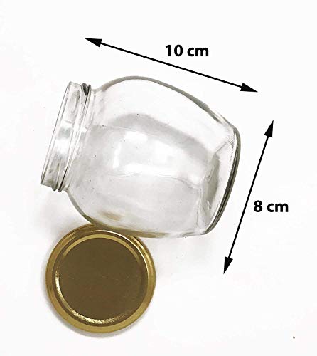 Image of Glass Storage Jar with Airtight Lid | Transparent Glass Container for Kitchen Use | Leak-Proof, BPA-Free Jar for Spices, Pickles, Dry Fruits & More (Pack of 6 Jar)