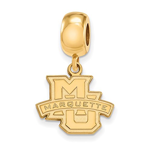 Marquette Small (1/2 Inch) Dangle Bead (Gold Plated)