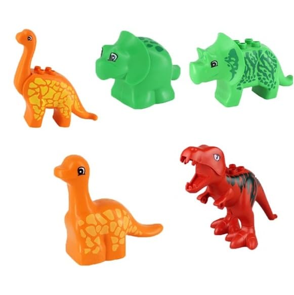 Image of Building Blocks Bricks Set, Build, Learn and Play, Construction, Educational Interactive Creative DIY Toy, Compatible with All Major Brands (Dinosaur Valley Farm, 40+ Pcs)