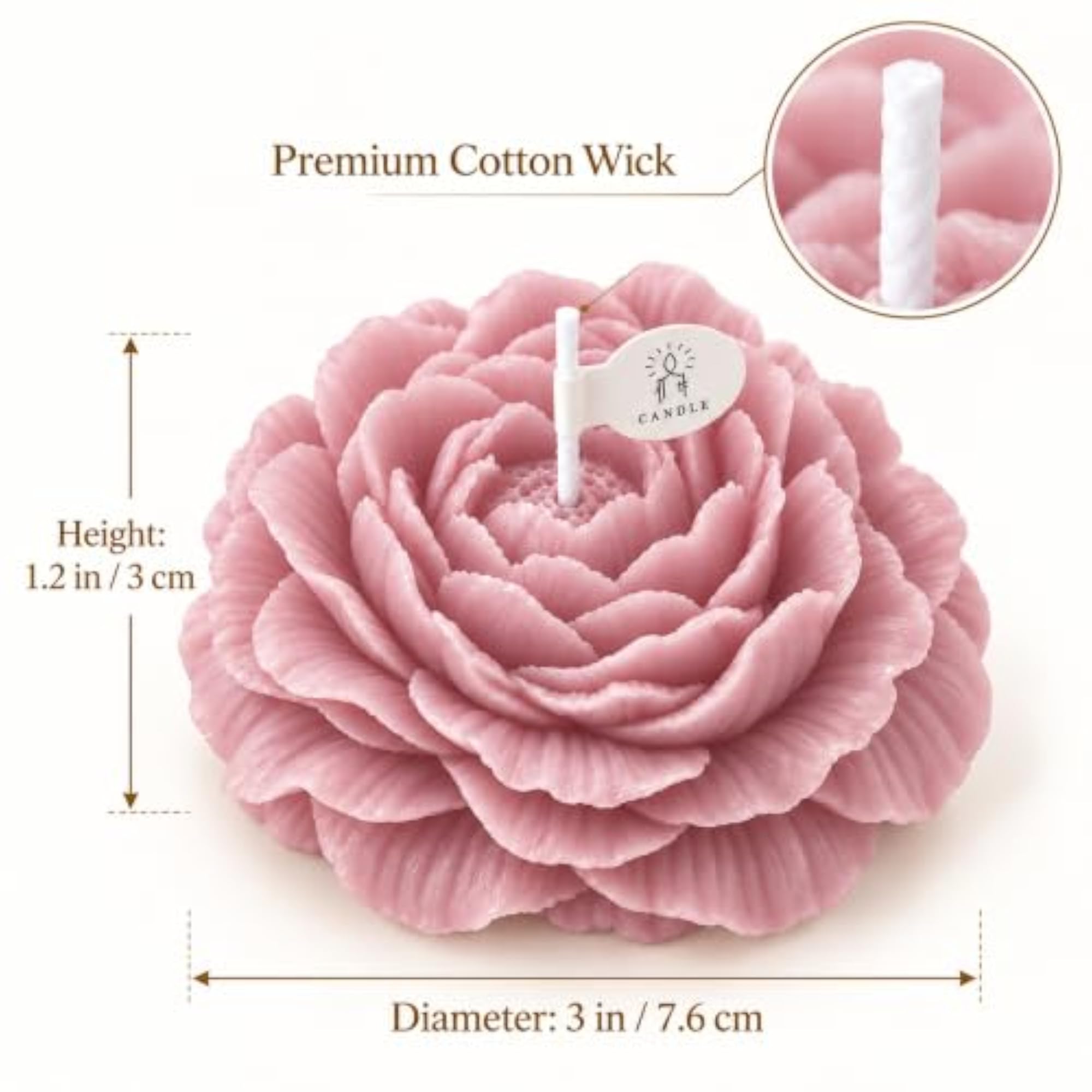 Peony Soy Wax Scented Candle, Daffodil, 3 Inch