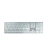 Produktbild CHERRY KW 9100 SLIM FOR MAC, Kabellose Mac-Tastatur, US-Layout (QWERTY), Bluetooth oder 2,4 GHz Funk, Flache Tasten, Wiederaufladbar, Weiß-Silber