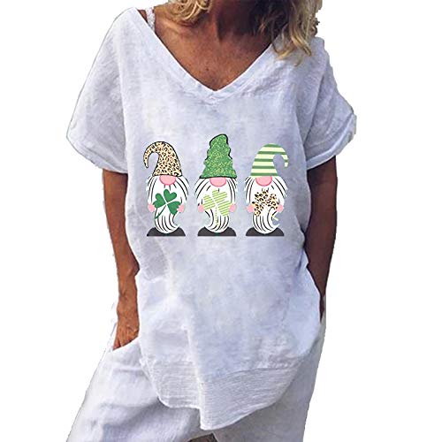 T-Shirt Femme Col Rond Découper Stretch T Shirt Mince Manches Courtes Tee-Shirt Femmes Slim Basic Animal Vélo Easter