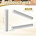 PATIKIL 8mm x 80mm Dowel Pin Stainless Steel, 4 Pcs 304 Stainless Steel Pegs Shelf Pins Rod Support Metal Fasten Elements for Shelves Furniture Fixing Component, Silver