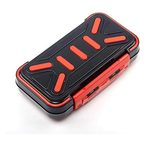 LESOVI Fishing-Lure-Boxes-Bait Tackle-Plastic-Storage, Small-Lure-Case, Mini-Lure-Box for Vest, Fishing-Accessories Boxes Storage Containers (Black, M) Cover