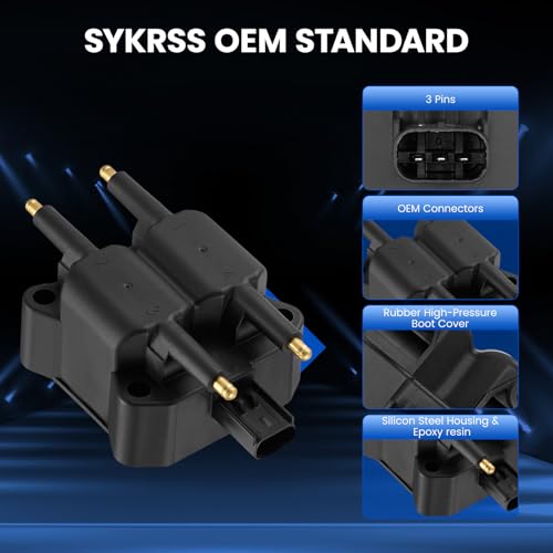 Image of 1-Pack 12137510738 Ignition Coils Compatible with Mini Cooper 2002-2008 L4 1.6L, Compatible with Dodge Avenger Caravan Neon, Voyager Sebring Liberty Wrangler, 2.0L 2.4L L4 - Replaces GN10142