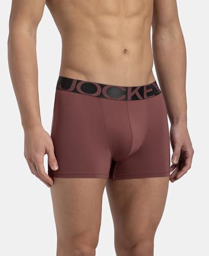 Image of Jockey IC28 Men Tactel Microfiber Elastane Stretch Solid Trunk with Moisture Move Properties
