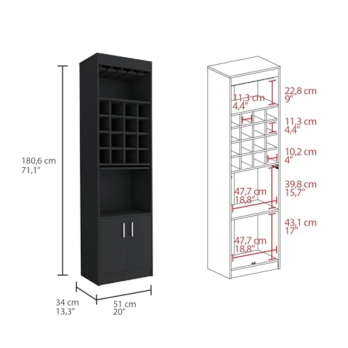 Mueble de almacenamiento con soporte para 16 botellas de vino miniatura 2