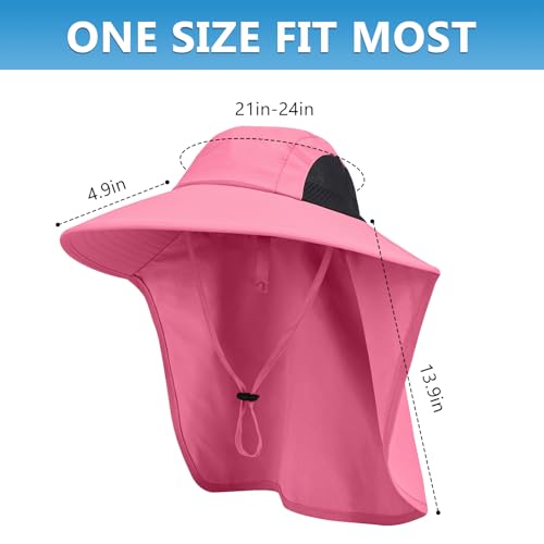 Image of Sun Hat for Men Women with Neck Flap,UPF 50+ UV Protection Fishing Hat