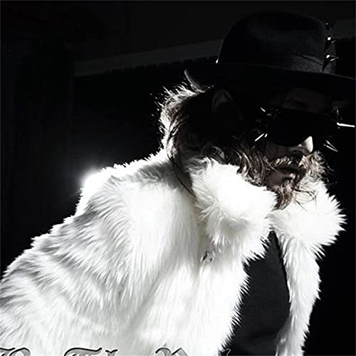 Men's Winter Faux Fur Coats Thicker Long Jackets Warm Overcoat Plain Open Front Furry Wool Outwear Cardigan 20253