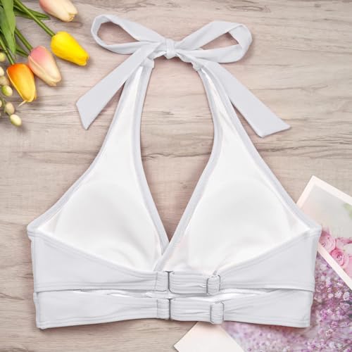 Bikini de dos piezas con cordones y top push up regulable 7
