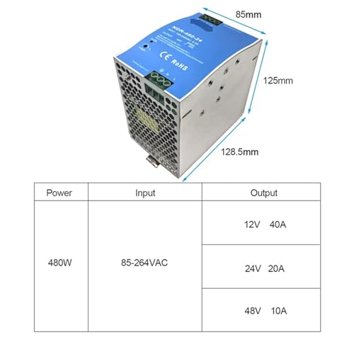 Alimentation industrielle NDR-480-48 haute performance 48V avec PFC