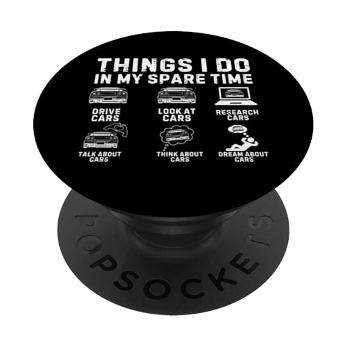 Things I Do In My Spare Time Car Guy Girl Car Enthusiast PopSockets PopGrip Intercambiabile