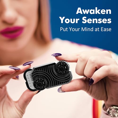 Image of Metal Fidget Slider, Magnetic Haptic Slider, EDC Brick Blocks Fidget Toys for Adults - Help Relieve Stress, Anxiety, Tension, Promotes Focus, Clarity (Black)