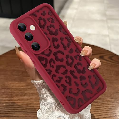 Image of Compatible with Samsung Galaxy S25 Plus Case, Wine Red