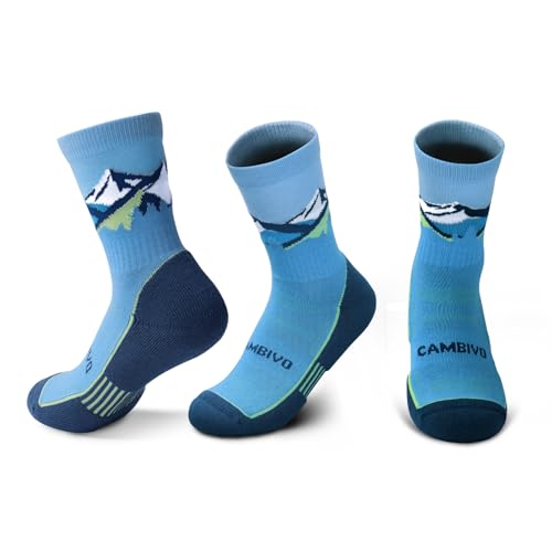 CAMBIVO Wandersocken Herren Damen 2 Paar, Outdoor Trekkingsocken Hiking...
