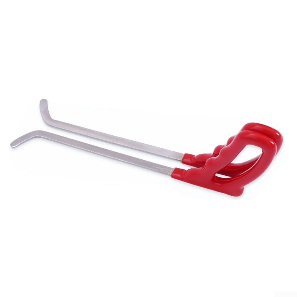 Kit d'outils de réparation de bosses sans peinture avec barre de biche en acier inoxydable et crochets pour carrosserie automobile et débosselage (31 cm)