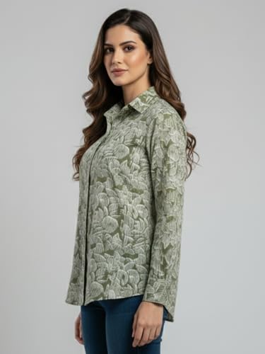 Image of GRECIILOOKS Shirts for Women - Korean Style Long Sleeve Oversized Button Down | Plus Size Workwear Top for Office & Casual Wear