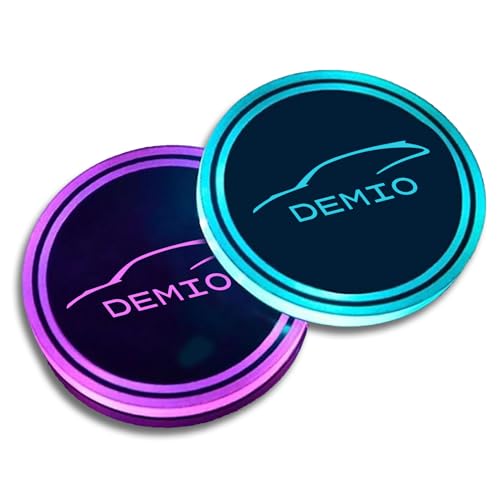 マツダ デミオ LEDコースター レインボーコースター ドリンクホルダー ホルダー LEDカーウォーターカップホルダー 光る 明るさセンサー 自動点灯消灯 イルミネーション 車内 車載 車用 丸型 ドリンクホルダー カップホルダー ボトルコースター ライト