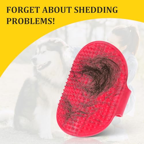 Guduling 2 Stück Hunde Waschbürste,Badebürste Hund,Badebürste Gummistriegel,Verstellbare Pet Bath Brush für Hauskatzen,Katzengesichtskratzer,Hund Katzenmassagegerät (Grün + Gelb)
