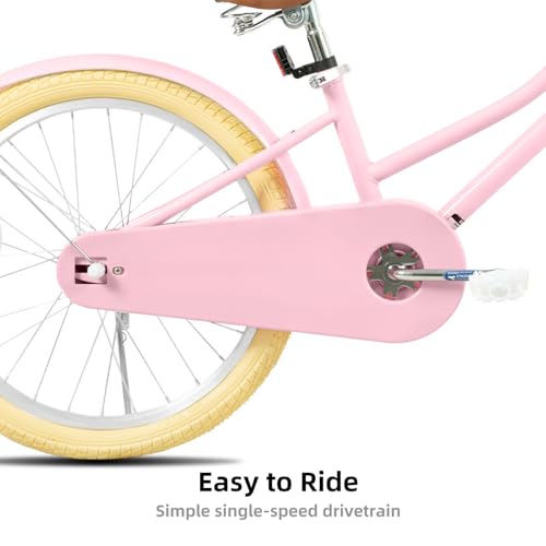 KEANO 20" Kids Bike for 7-10 Yrs, Basket & Kickstand, Pink by KEANO - Used condition - Image 4