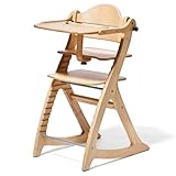 大和屋 yamatoya すくすくチェア スリム-J すくすくスリムJ 8501NA スリム キッズチェア ベビーチェア ハイチェア テーブル付 キッズ 子供 赤ちゃん 椅子 ハイタイプ 食堂テーブル用 すくすく 北欧 木製 コンパクト シンプル (ナチュラル)