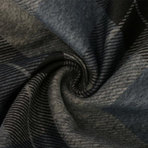 Womens Fall Winter High Waist A-Line Pleated Wool Midi Length Skirt A-Line Plaid Vintage Dressy Elegant Maxi Skirts2