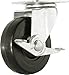 Shepherd Swivel Plate Caster With Brake 2-7/8" X 3-5/8" 4" Soft Rubber Wheel 1-1/4" W Tread 200 Lb