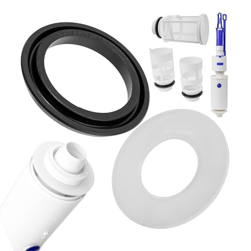 Bassin- und Heberglocken Dichtung Set, 2 Pack, Ersatz für Art. Nr. 240.282.00.1, 890.615, 816.418.00.1, 818.109, kompatibel mit GEBERIT Spülkästen, Flachdichtung Spülventil, Heber Glocken Dichtring Bassin- und Heberglocken Dichtung Set, 2 Pack, Ersatz für Art. Nr. 240.282.00.1, 890.615, 816.418.00.1, 818.109, kompatibel mit GEBERIT Spülkästen, Flachdichtung Spülventil, Heber Glocken Dichtring